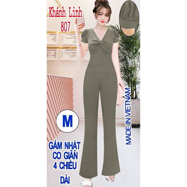 Bộ thời trang hàng thiết kế vải Gấm nhật ống bas ( M 807)