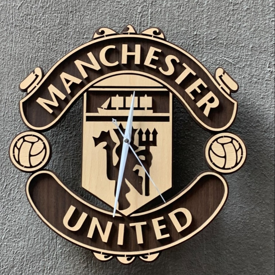 Đồng Hồ Bóng Đá Logo Clb Mu Manchester United Treo Tường Bằng Gỗ | Lazada.Vn