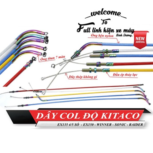 Dây col độ kitaco thông dụng cho ex 135 4s/5s, exciter 150,winner,sonic,raider