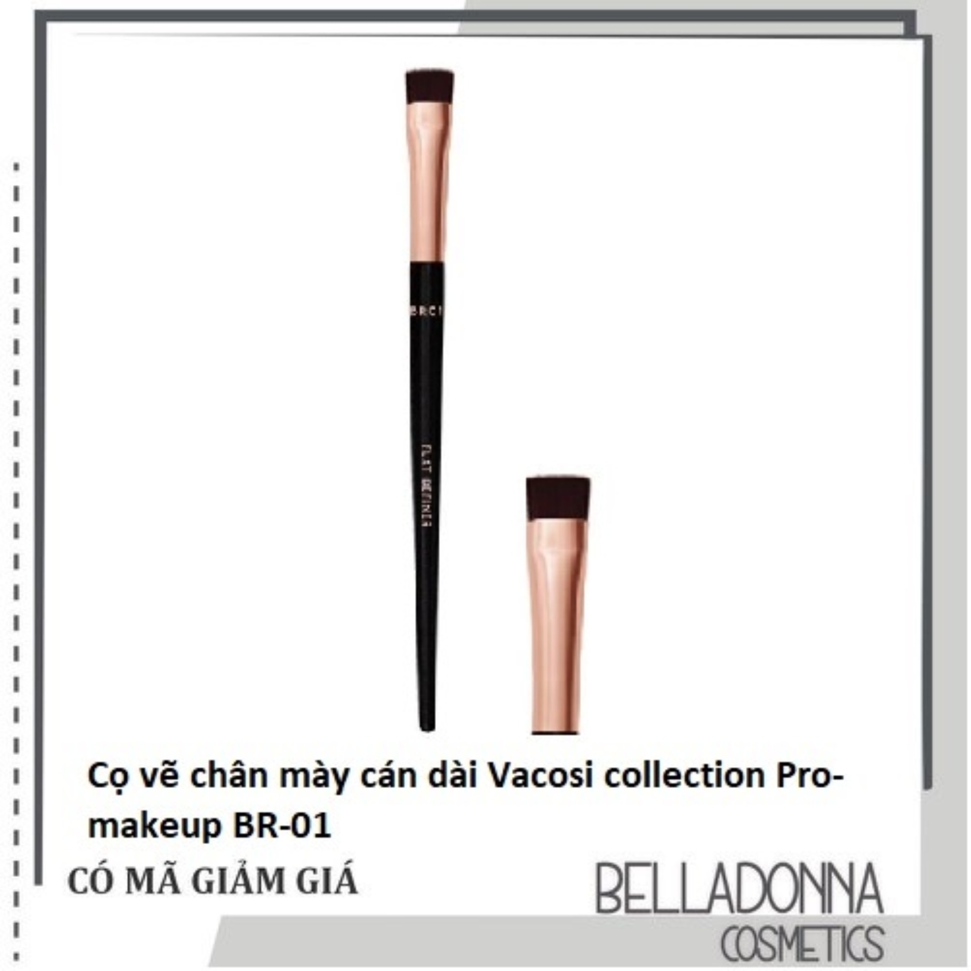 Cọ vẽ chân mày cán dài Vacosi collection Pro-makeup BR-01