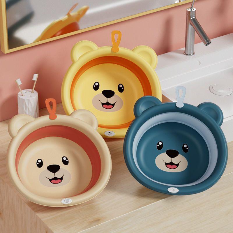 Chậu thau gấp gọn mini  hình gấu