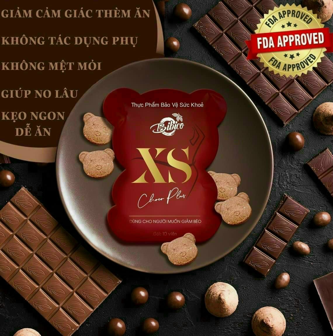 Kẹo socola giảm cân XS choco plus