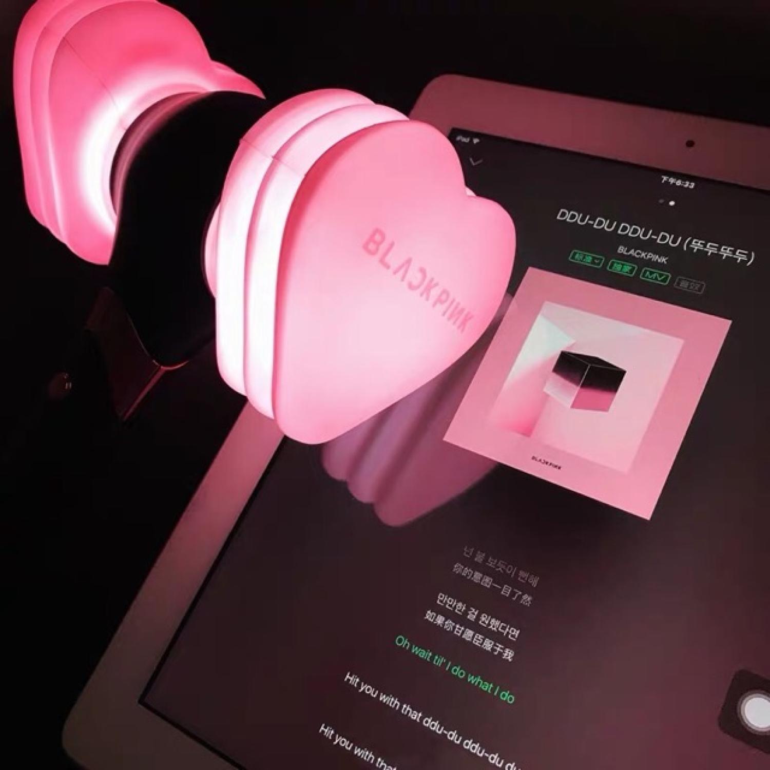 (unoff) Đèn cổ vũ Lightstick Đen Hồng HAMMER bonɡ