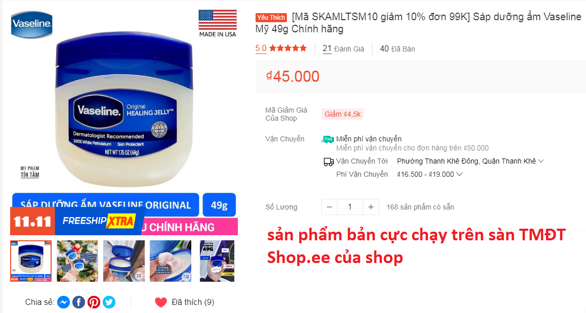 Sáp Dưỡng Ẩm VASELINE Mỹ 49g Đa Năng