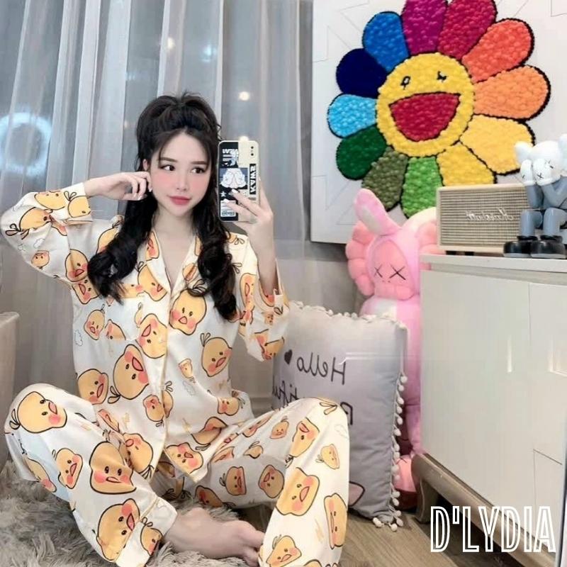 Đồ bộ nữ pijama lụa cao cấp dài tay D'LYDIA DN05