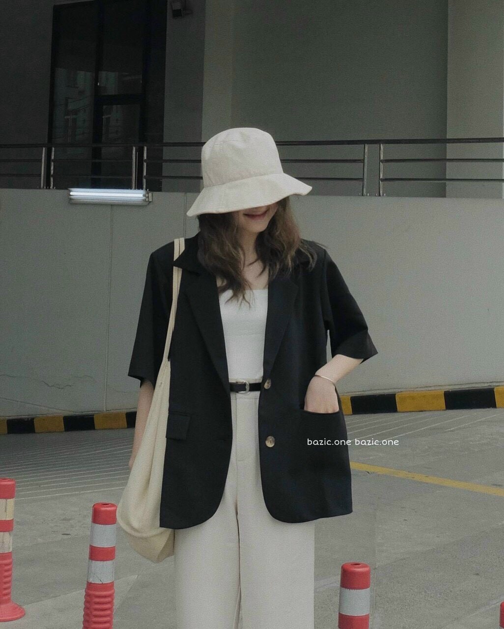 Áo khoác nữ blazer 1 lớp tay ngắn