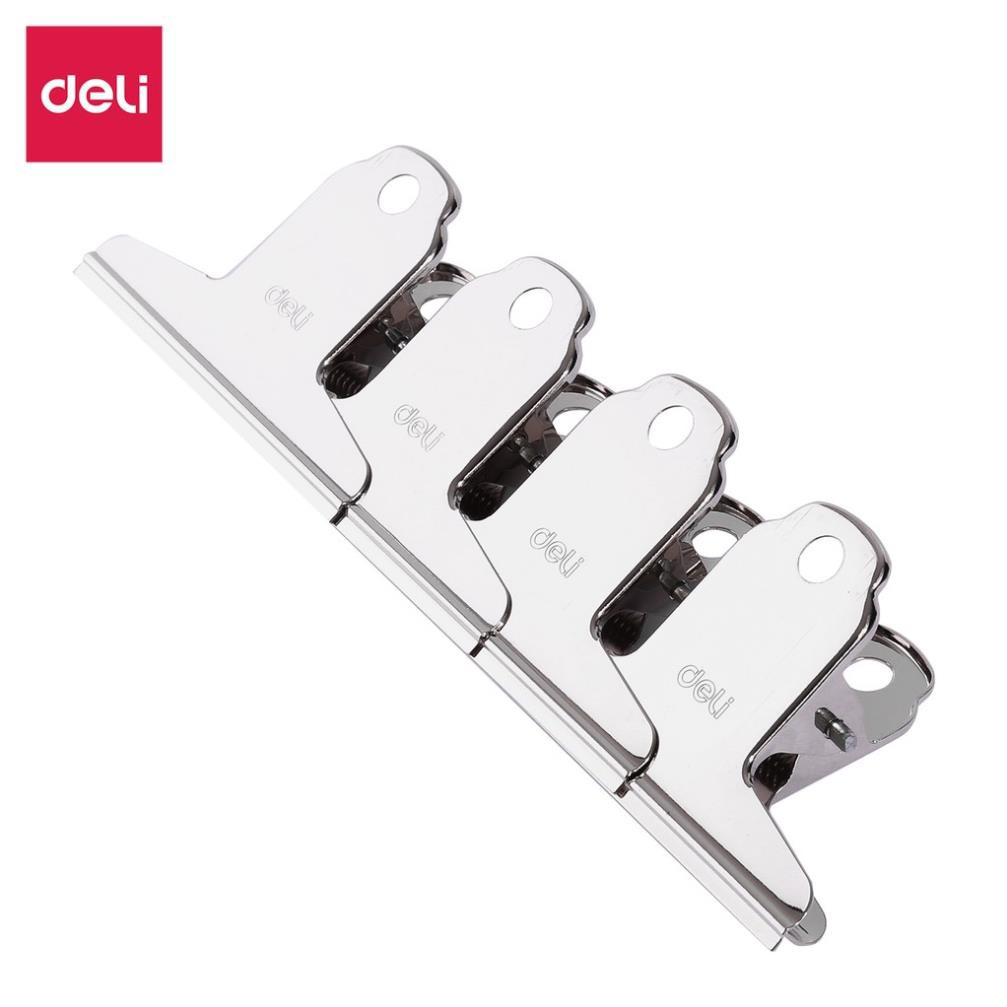Kẹp inox 76mm Deli 9533 - 4 chiếc/túi