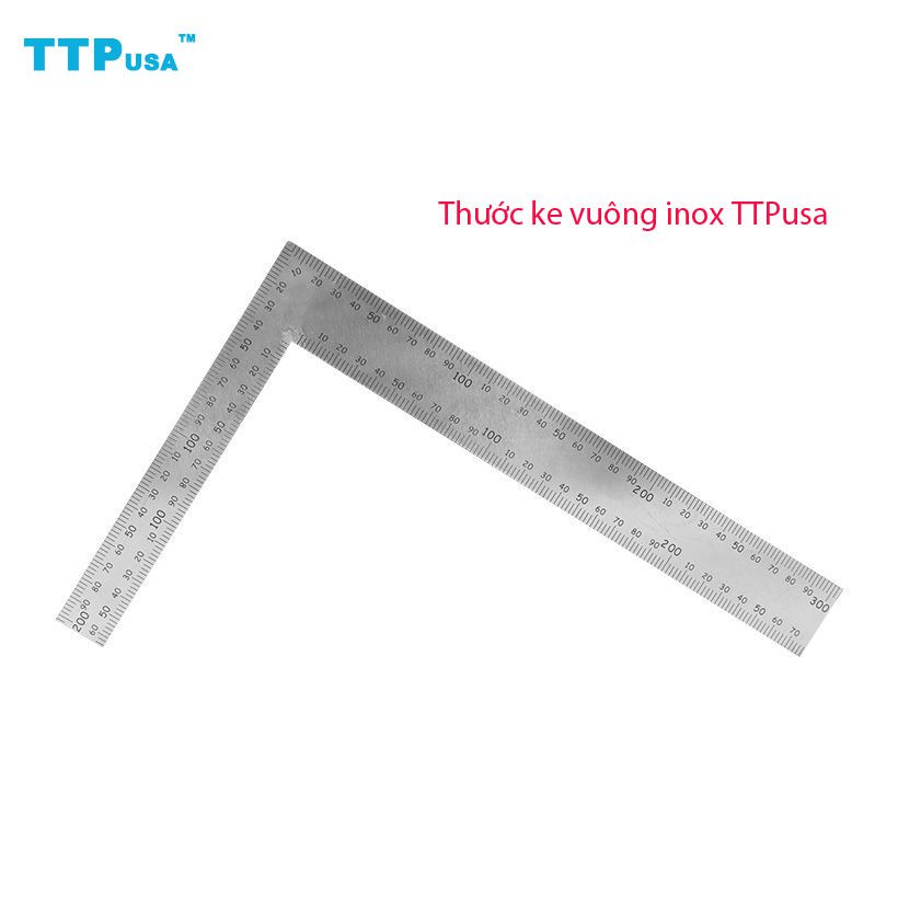 Thước ke vuông inox TTPusa hệ Met