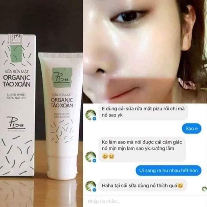 Sửa rửa mặt Organic Tảo xoắn