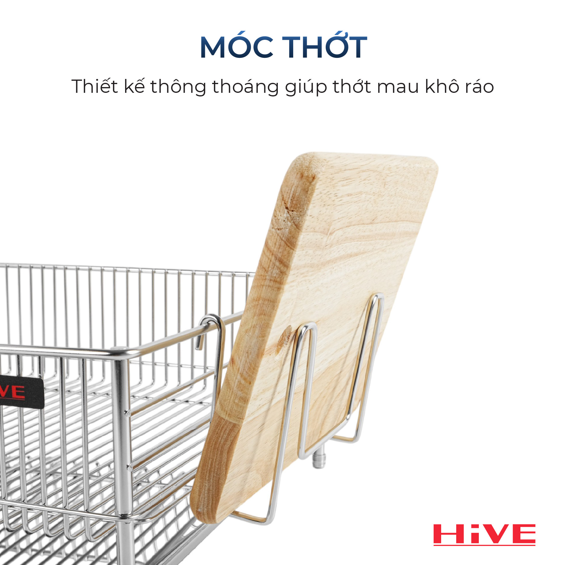 Kệ (giá) để chén bát HiVE KO 1 tầng inox 304