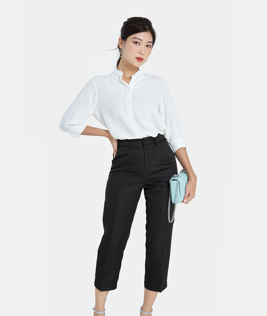 Quần Tây Lụa Thời Trang Nữ HNOSS Ống Đứng HNQDA018