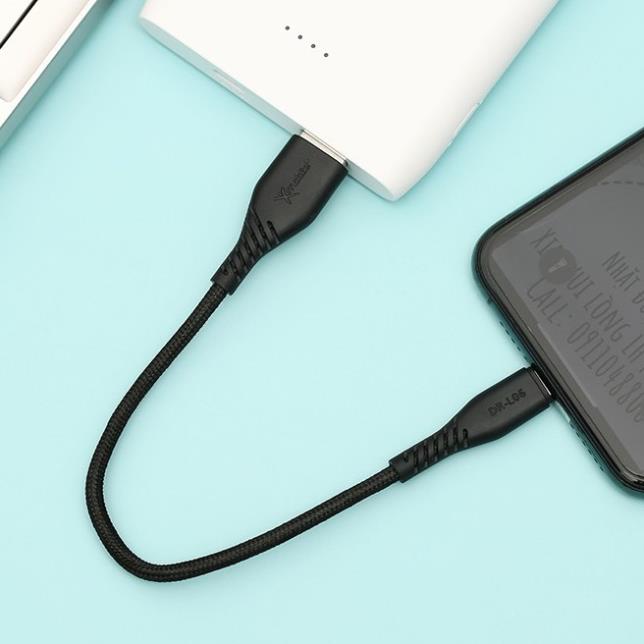 Cáp Lightning 20cm Xmobile DR-L06 Đen