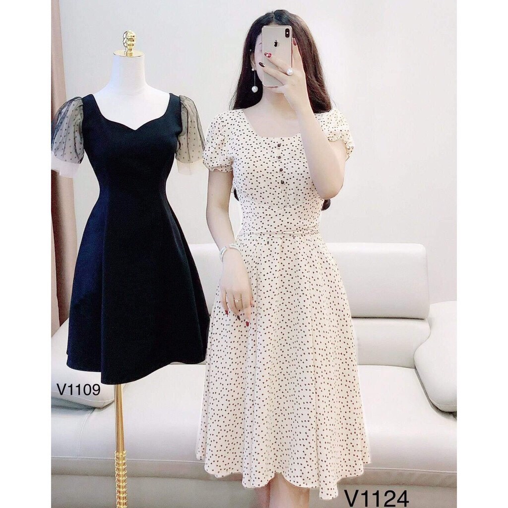 [HCM]Váy nữ - Đầm nữ chấm bi dễ thương [dam nu]
