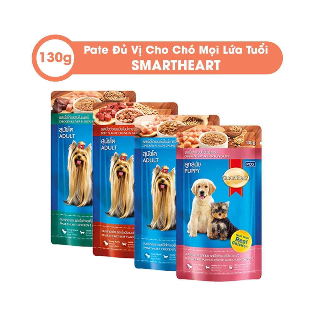 Pate cho chó pate smartheart gói 130g