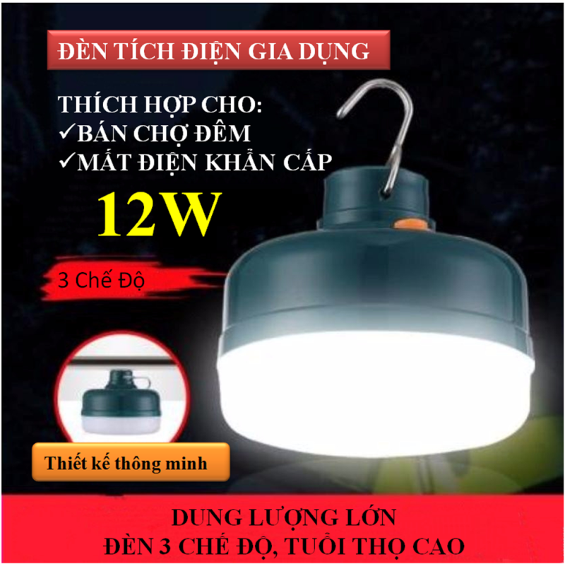Đèn Led tích điện gia dụng chiếu sáng khẩn cấp lúc mất điện, đèn siêu sáng chiếu sáng ban đêm(12W/24W/36W)
