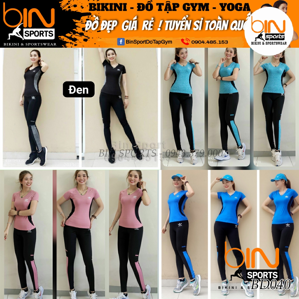 BÁO GIÁ XƯỞNG ĐỒ TẬP GYM YOGA | Shopee Lazada Sendo Tiki mới nhất 20 Đồ Tập Gym Yoga Nữ Bộ Quần Dài Áo Thun Dài Phủ Bụng Co Dãn Thấm Hút Mồ Hôi Tốt Bin Sport BD040