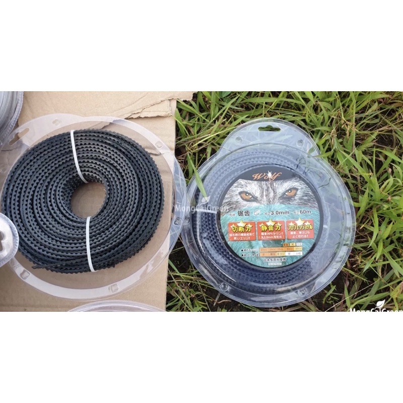 Cuộn Cước Cắt Cỏ Vuông Tròn 3-4mm 60m 05kg (loại tốt)