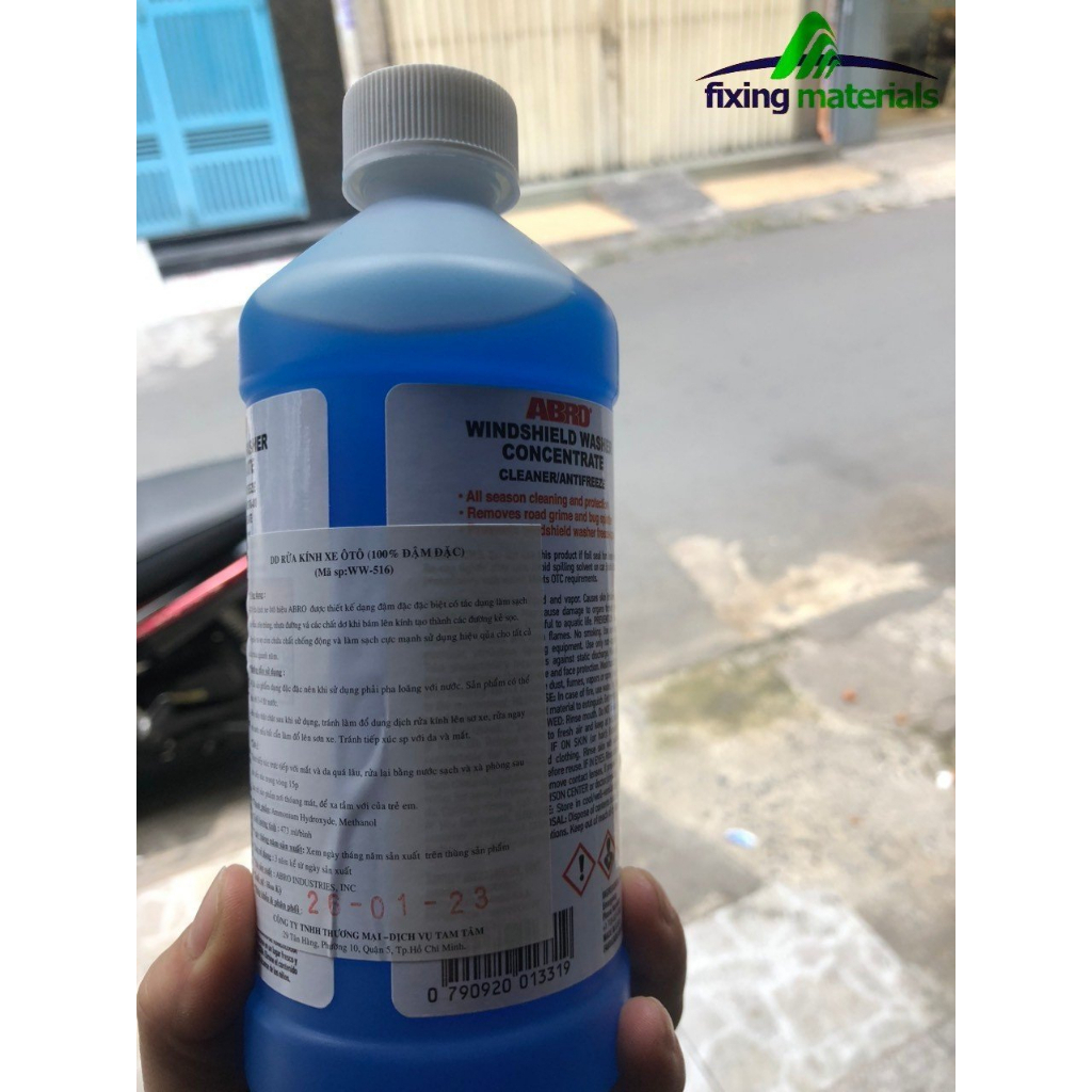Dung dịch pha nước rửa kính xe oto ABRO WINDSHIELD WASHER (473ml/1 lọ)