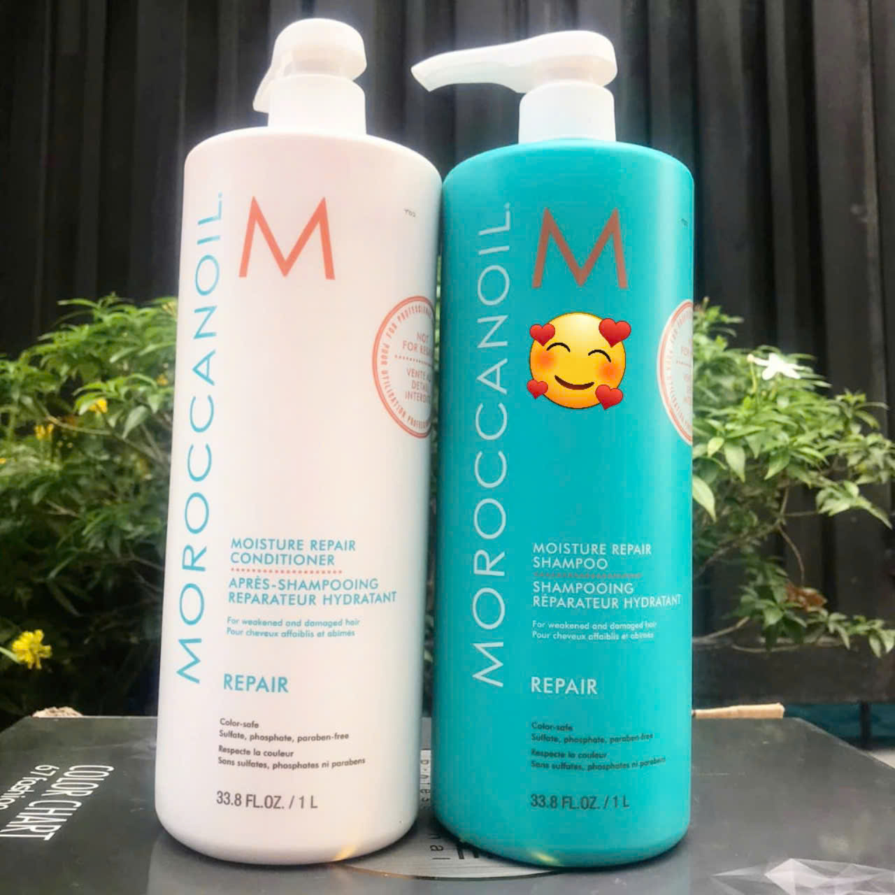 Bộ Dầu Gội và Xả Phục Hồi Tóc Moroccanoil Moisture Repair - Hàng Chính Hãng 1000ml