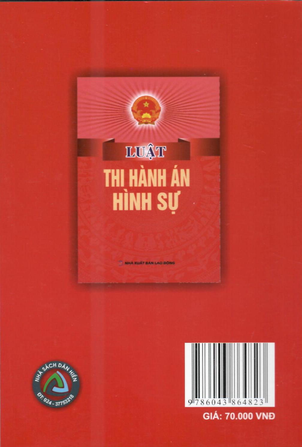 LUẬT THI HÀNH ÁN HÌNH SỰ ( HIỆN HÀNH)