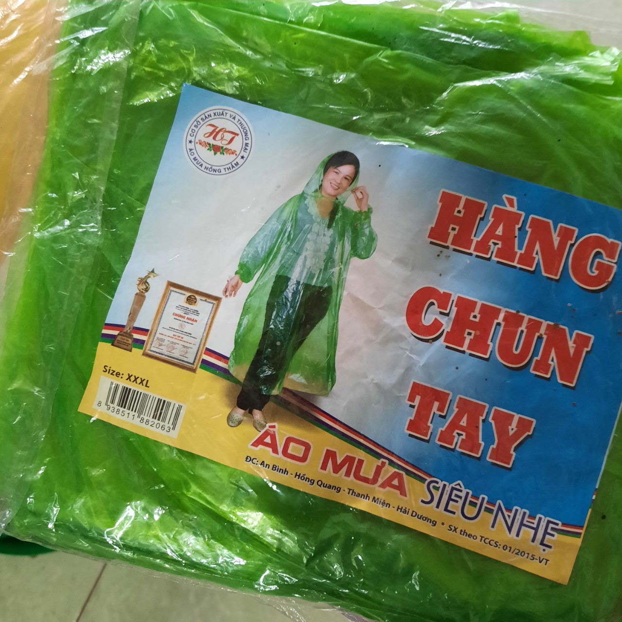 Combo 2 Cái áo mưa chùm đầu mặc 1 lần tiện lợi