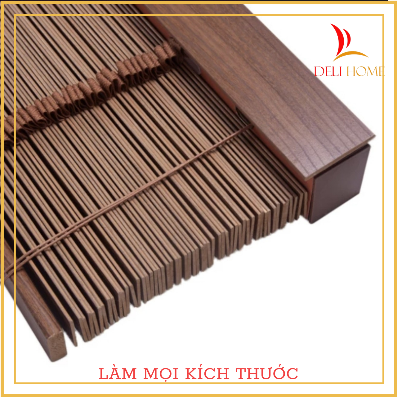 Rèm Gỗ Chống Nắng DELIHOME, Rèm Cửa Sổ Cực Đẹp, Làm Mọi kích thước cửa sổ