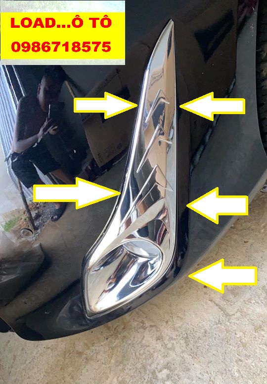 Ốp viền đèn gầm trước vios 2019, 2021