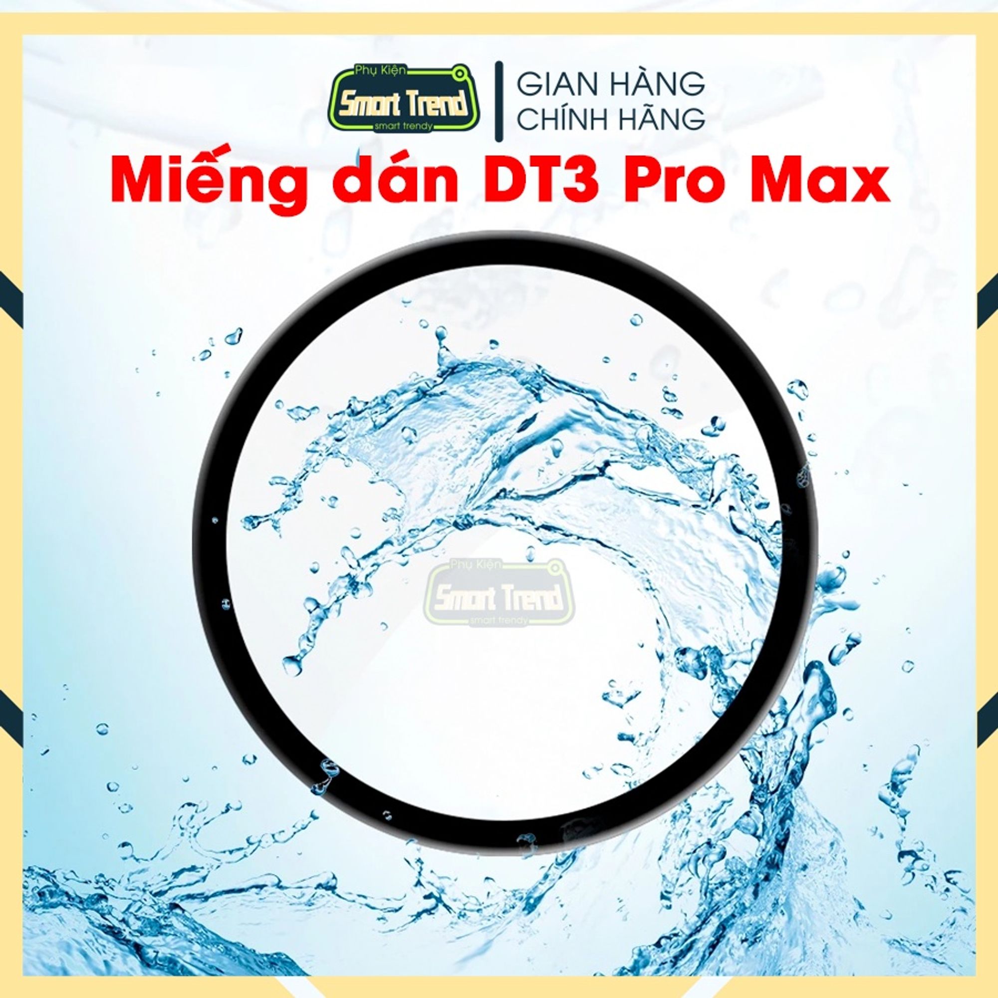Miếng dán kính cường lực full màn đồng hồ thông minh dt3 pro max 3d pmma