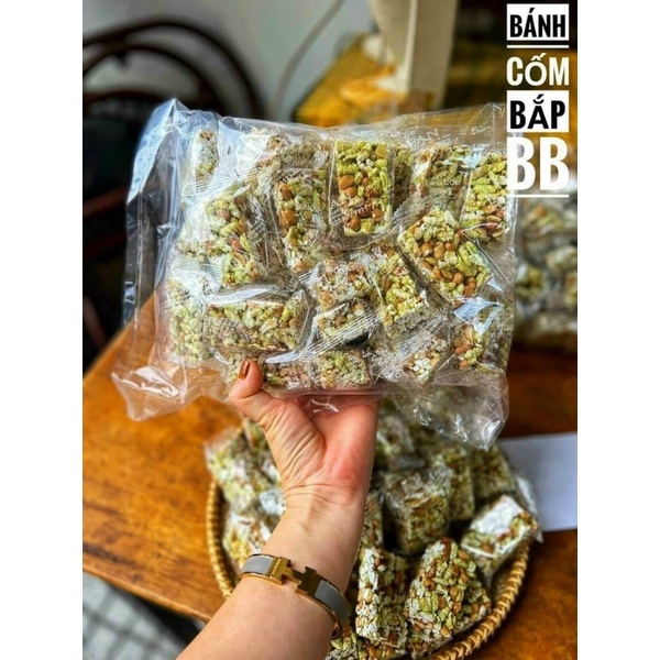 Cốm nếp đậu phộng lá dứa cốt dừa - 500g