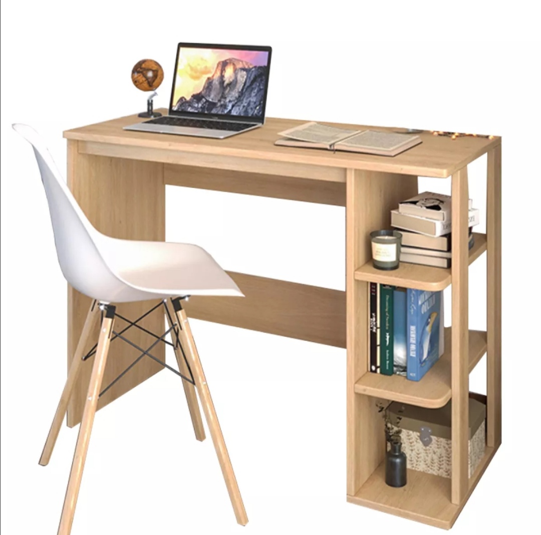 Bàn làm việc. Bàn học kèm giá để đồ. Kích thước: Dài 100 x cao 75 x sâu 44cm. Gỗ MDF cao cấp, Màu vân gỗ