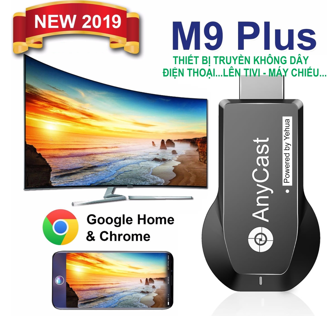 HDMI KHÔNG DÂY ANYCAST M9 PLUS FULL HD 1080P