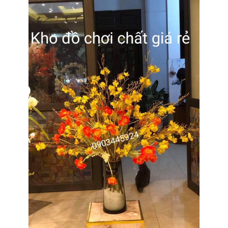 Cành Mai Nhật cao cấp cao 90cm-Hoa giả