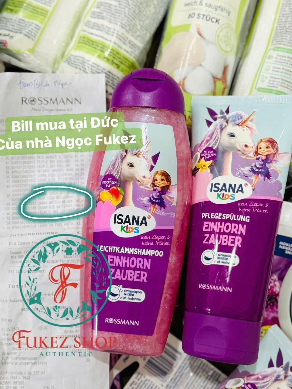 Cặp gội và xả dành cho bé gái Isana Đức