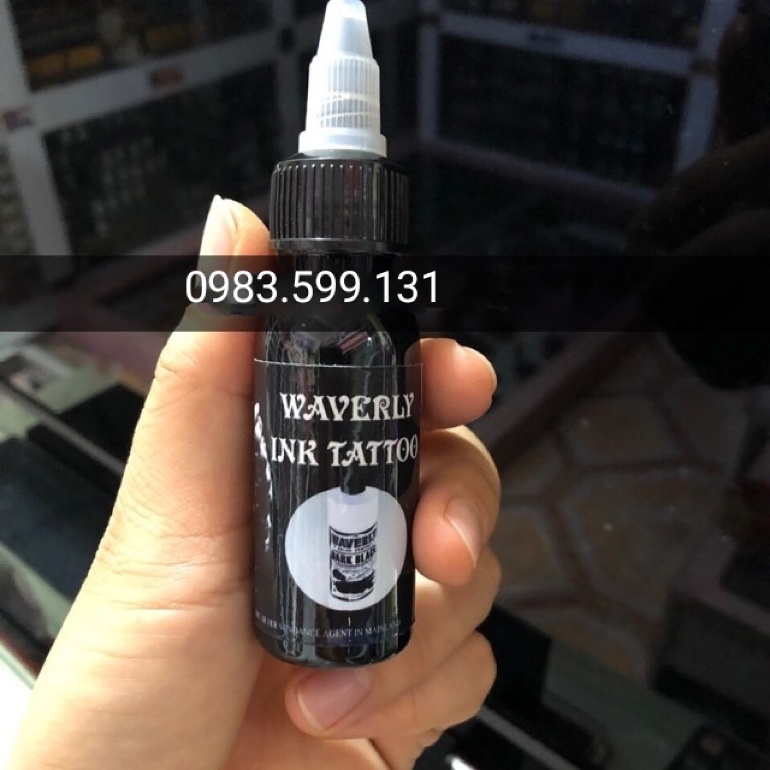 Mực xăm Waverly ink Tattoo 30ml đen bóng