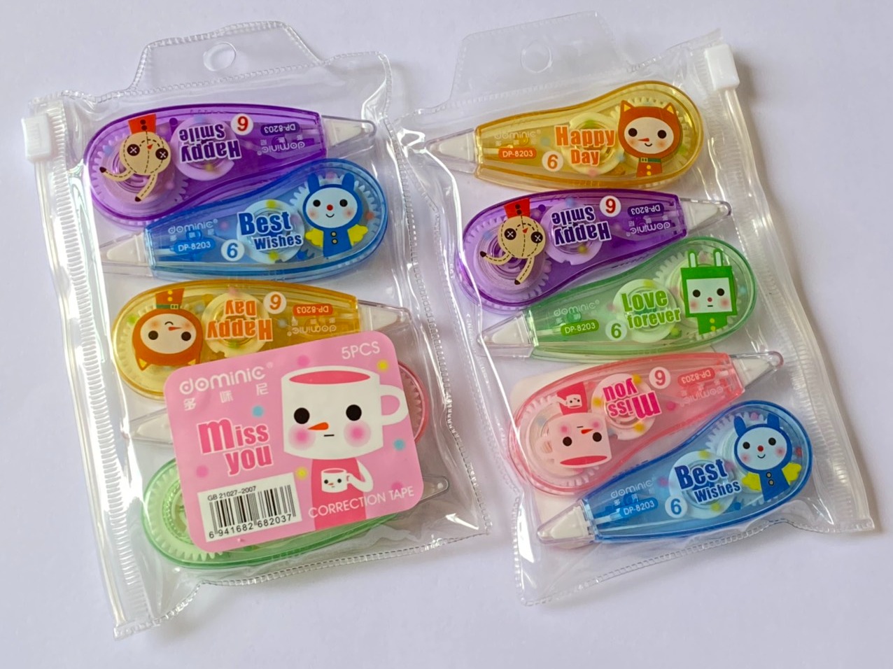 [HCM]Bộ 5 bút xóa kéo nhiều màu -Tape corection