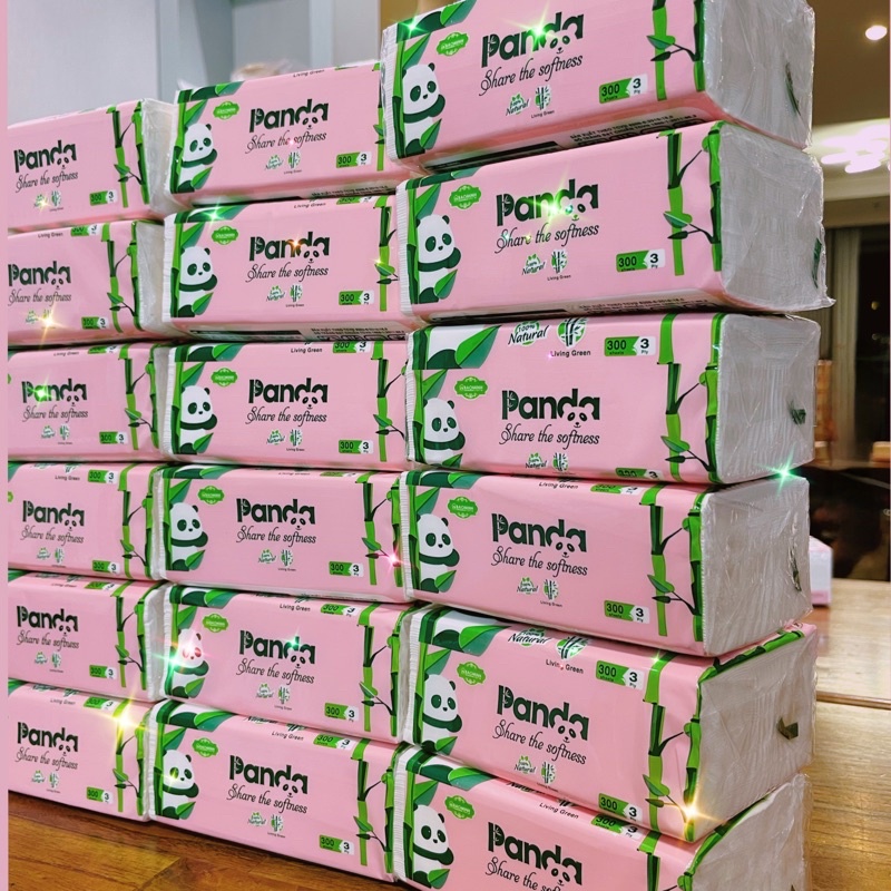 Giấy ăn Gấu Trúc Panda 3 lớp Thùng 30 Gói chất lụa mịn