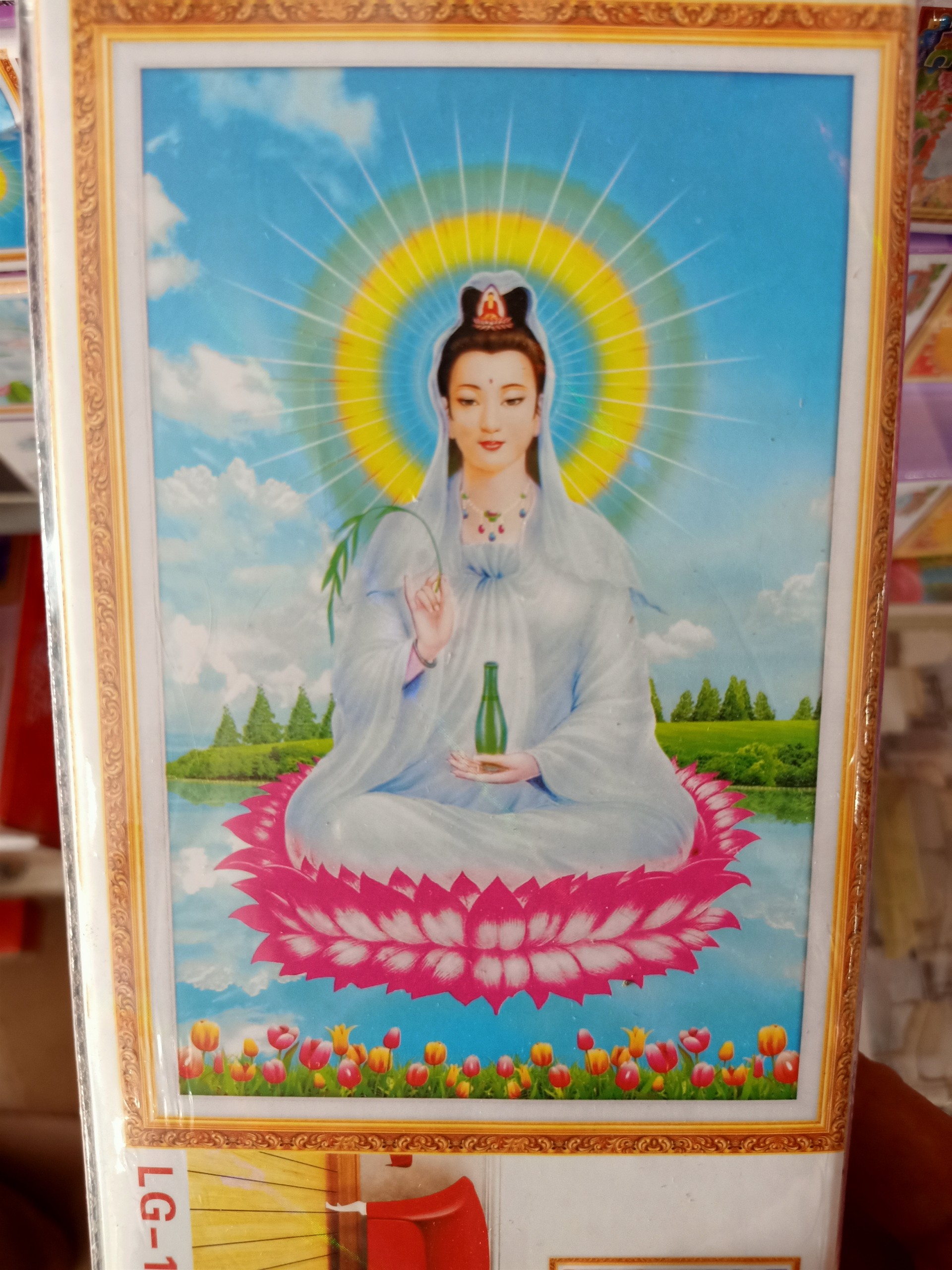 Tranh đính đá Phật Quan Âm (70x50)cm