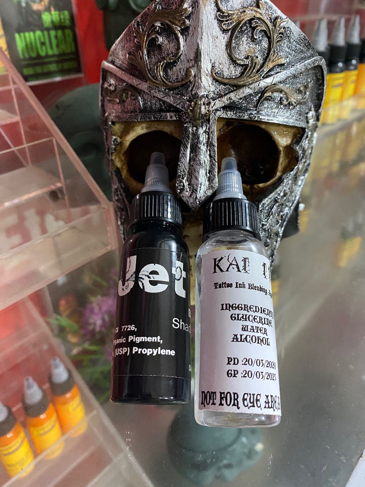 [ QUÀ TẶNG KÈM ] Mực xăm Đen JET Back.30ml tặng kèm nước pha mực kaidi