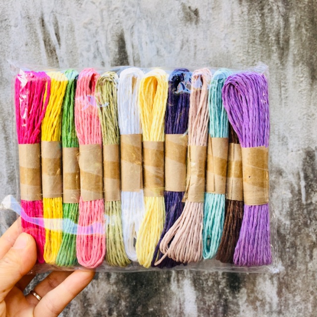 Sét 12 Cuộn Dây Xoắn Giấy, 12 Màu Mỗi Cuộn 10M