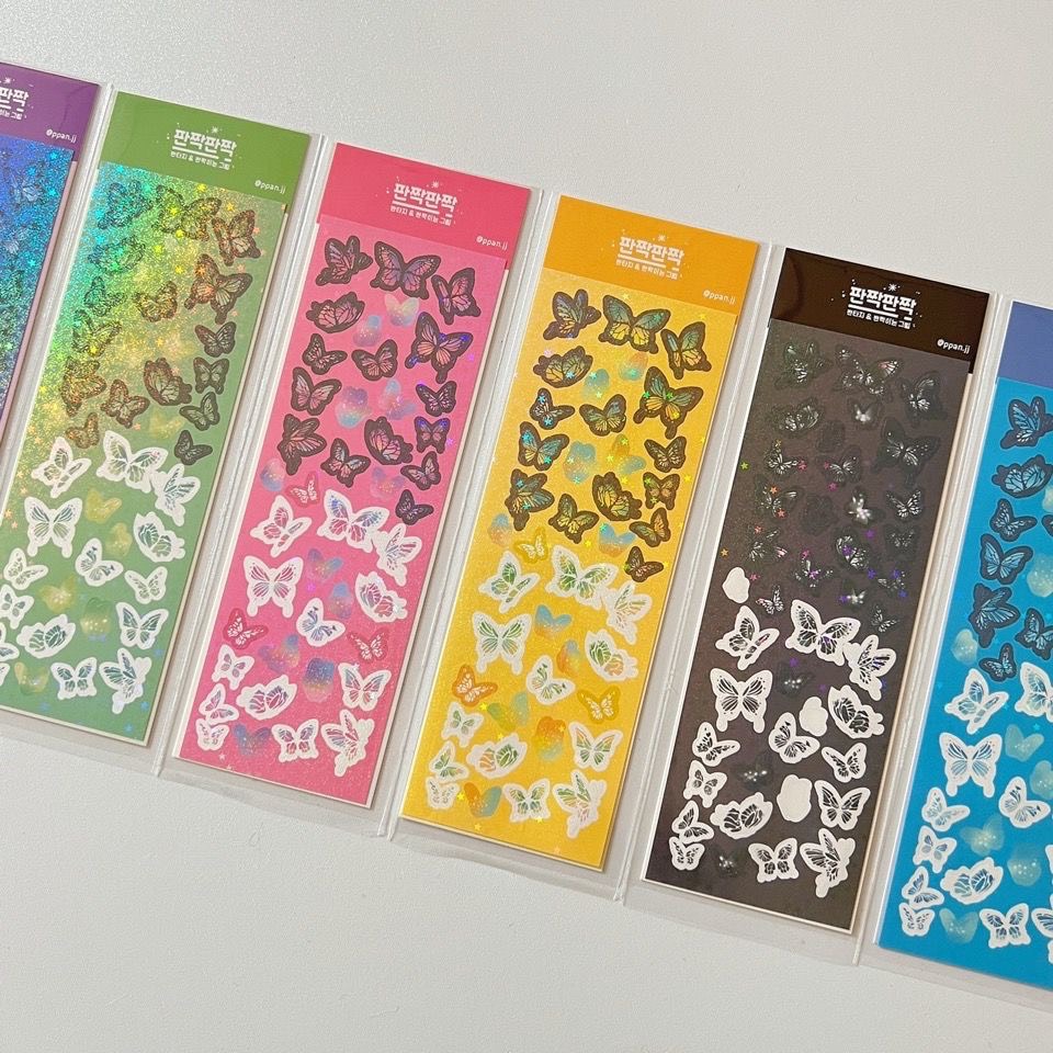 Sticker Hồ Điệp Gradient  Lấp Lánh