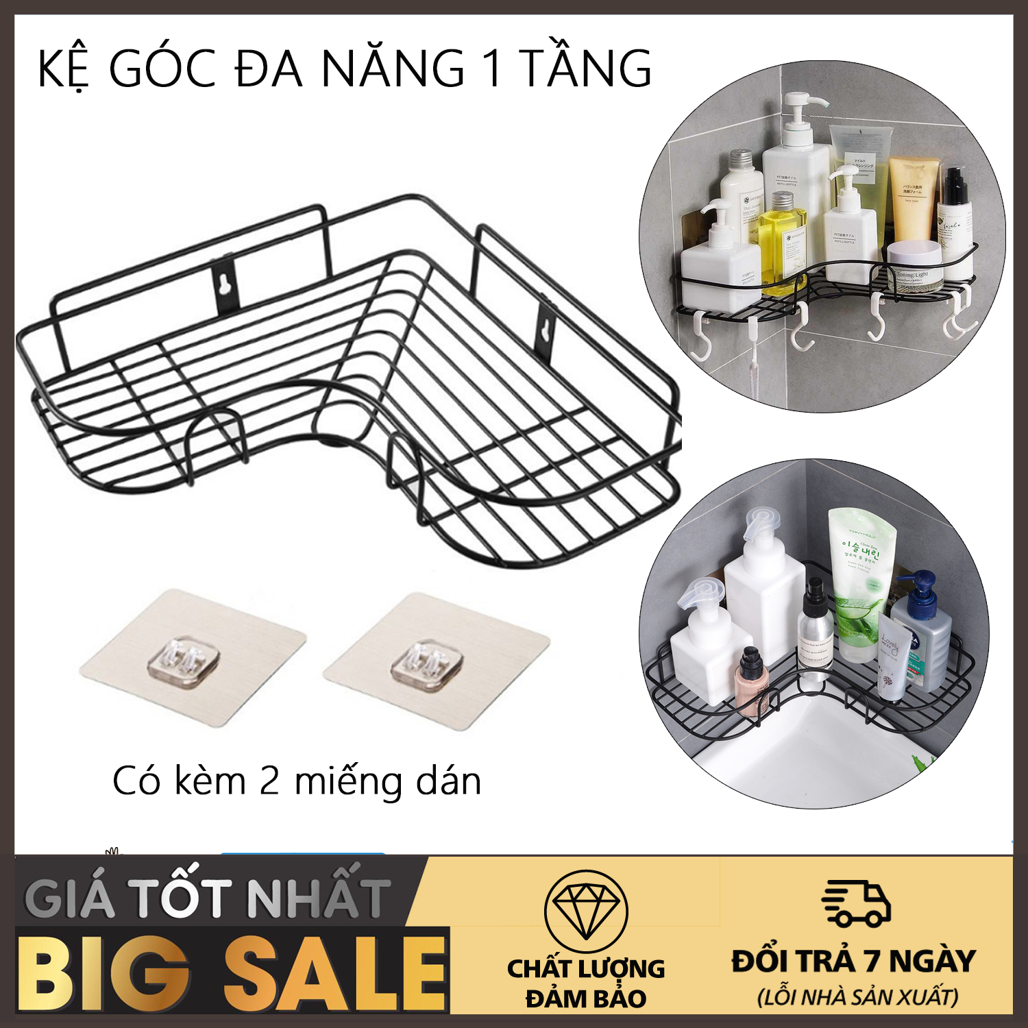 [New Arrivals] shelf for Đồ kitchen, corner shelf multi-purpose, corner Shelf multi-purpose 1 floor, shelf for Đồ home shower handy