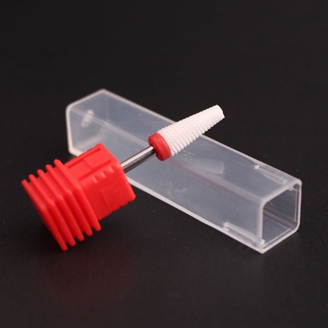 Đầu mài sứ dạng trụ vát.Giúp phá bột , phá đắp gel phá sơn