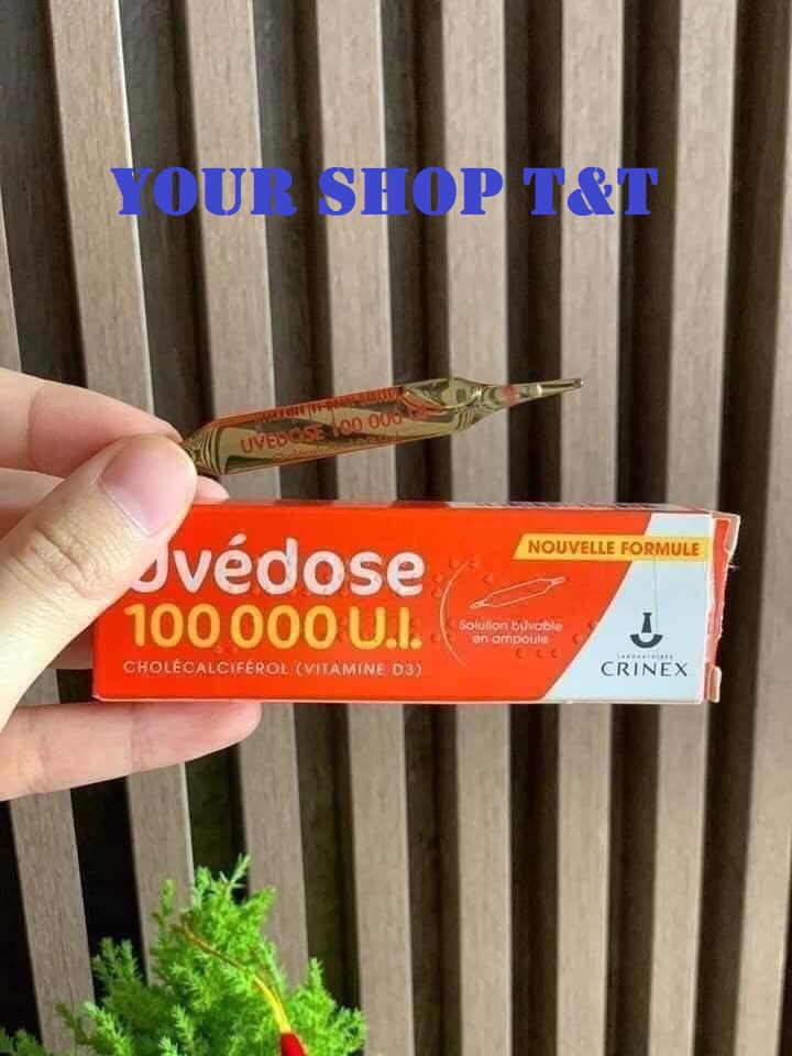Vitamin d3 uvedose liều cao 100000 ui-1 cho trẻ từ 18 tháng trở lên – hộp 1 ống, liều cho 3 tháng