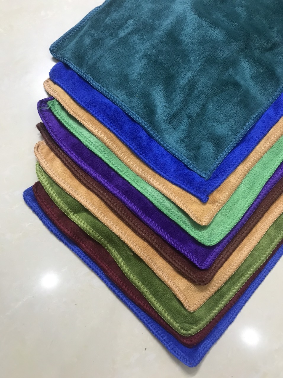 Combo 10 và 5 khăn sử dụng đa năng lau xe lau tay bếp và làm nail cotton siêu thấm . khổ 25x50 và 30x30 có móc ảnh thật