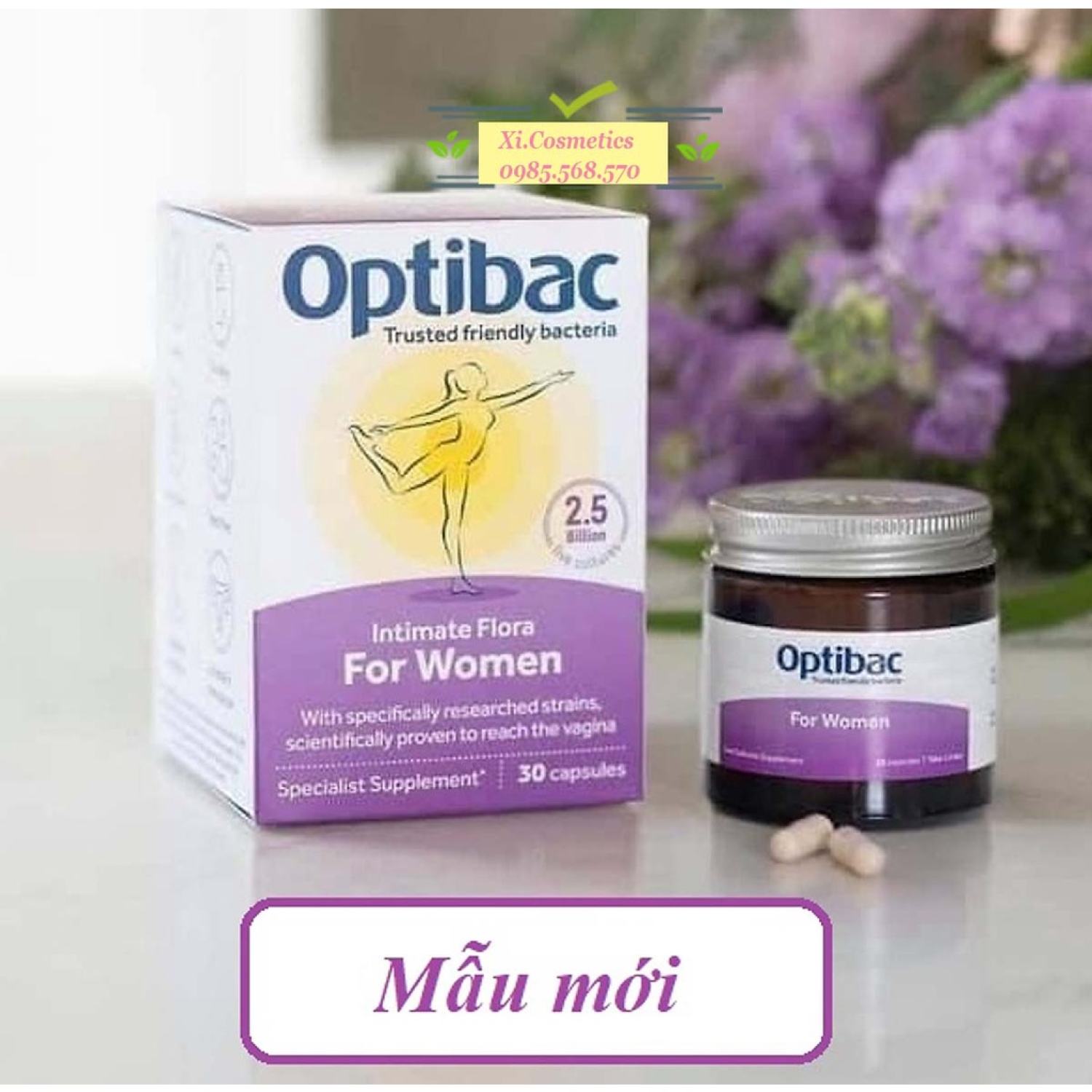 Men vi sinh Optibac tím