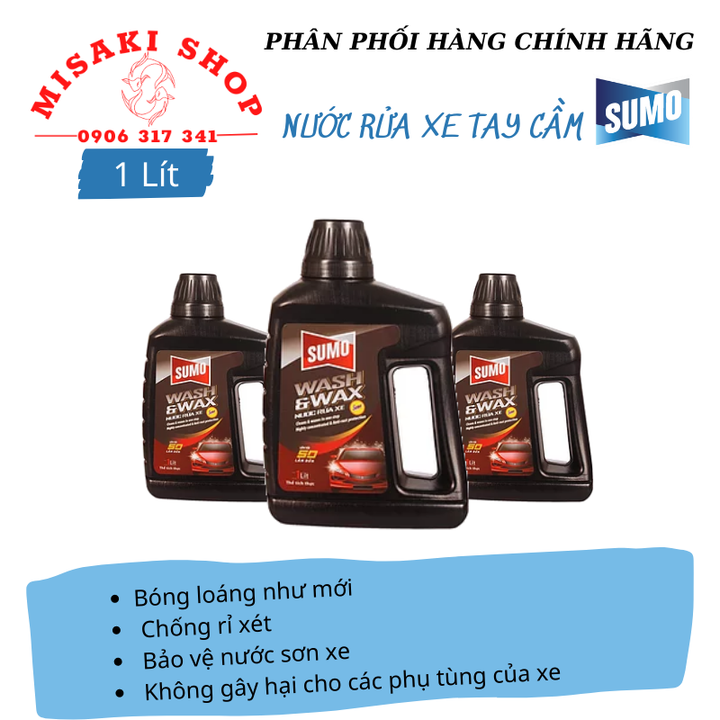 [HCM]Combo 2 Nước Rửa Xe SUMO 1 Lít | MISAKISHOP