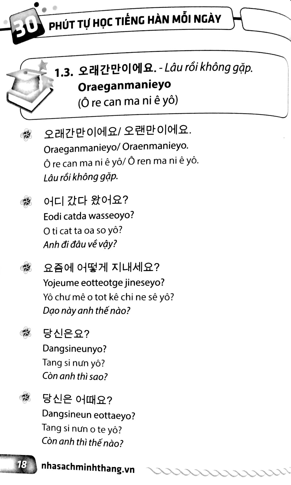 Fahasa - 30 Phút Tự Học Tiếng Hàn Mỗi Ngày (Kèm CD - 2016)