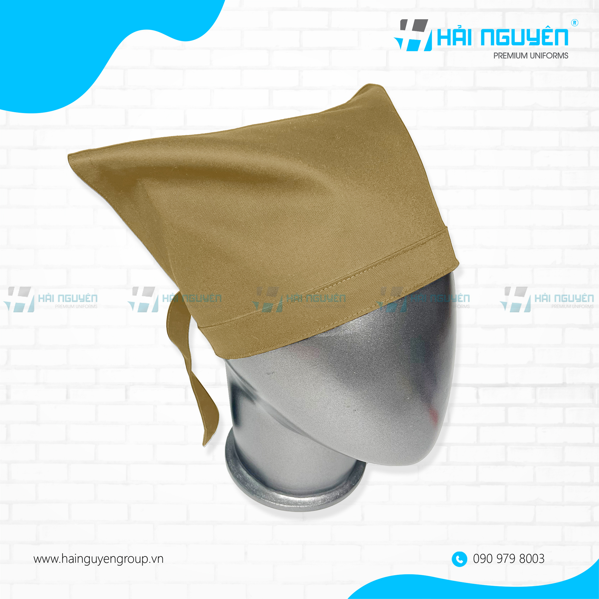 Nón tam giác - mũ phục vụ - khăn nón trùm tóc