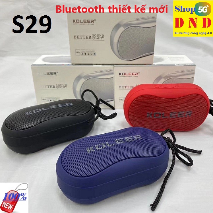 Loa bluetooth KOLEER S29 thiết kế mới vừa gọn trong lòng bàn tay, âm thanh hay chắc và ấm, thời lượng pin lâu