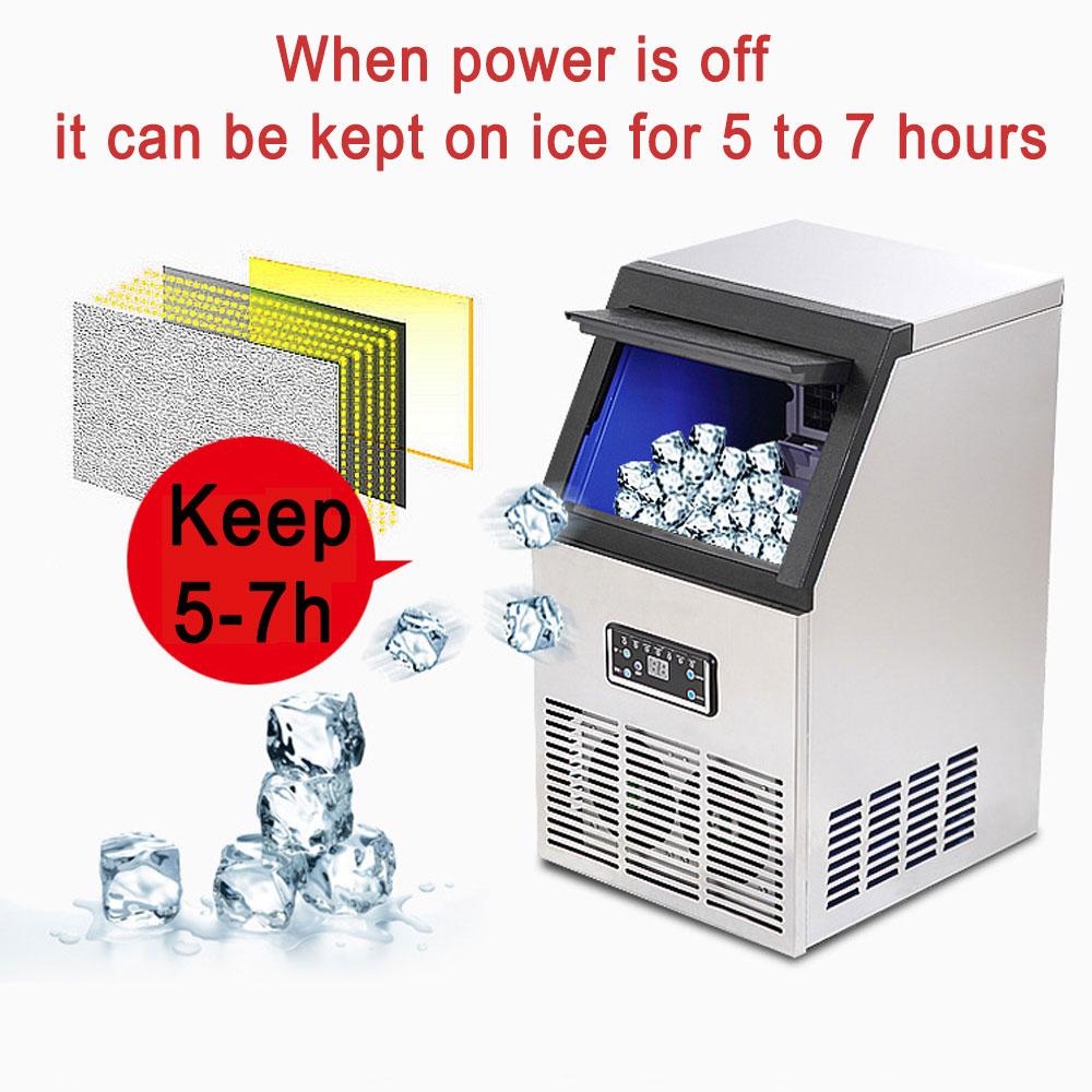 Ice cube maker id-asqzb1 68kg 24h double drain ice ball machine